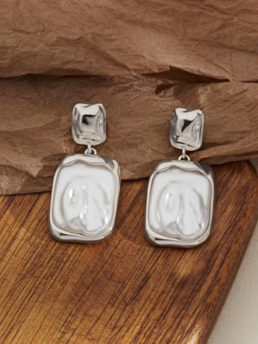 Gold Silver Baroque Pearl Dangle Ears Vintage Pearl Dangle Drop Ears for Women